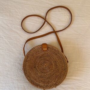 Rattan Crossbody Purse